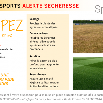 ALERTE SECHERESSE Terrains de sports